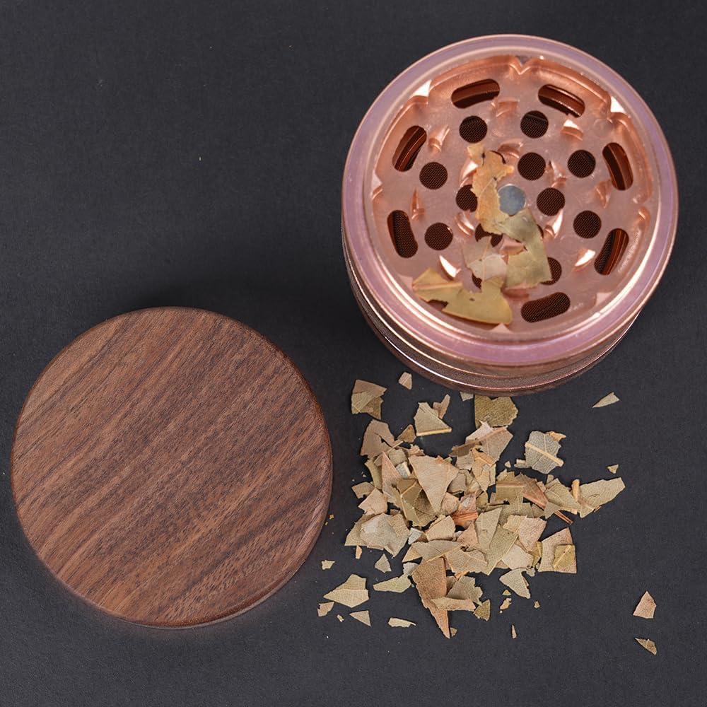 Wooden Spice Grinder 2.5" (Rose Gold-A)