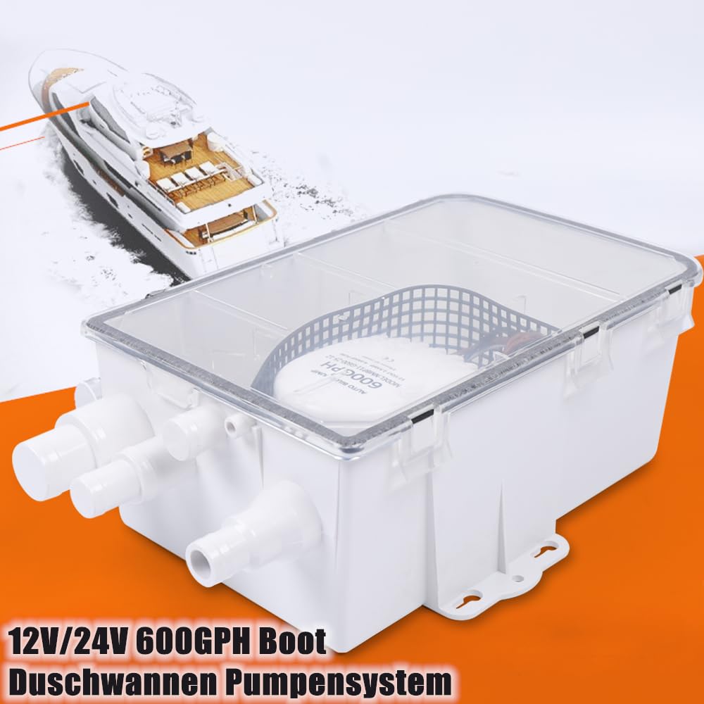 Pompa per doccia, 12 V, pompa di sentina automatica 600 GPH, pompa di sentina per barche, camper, sentina ecc