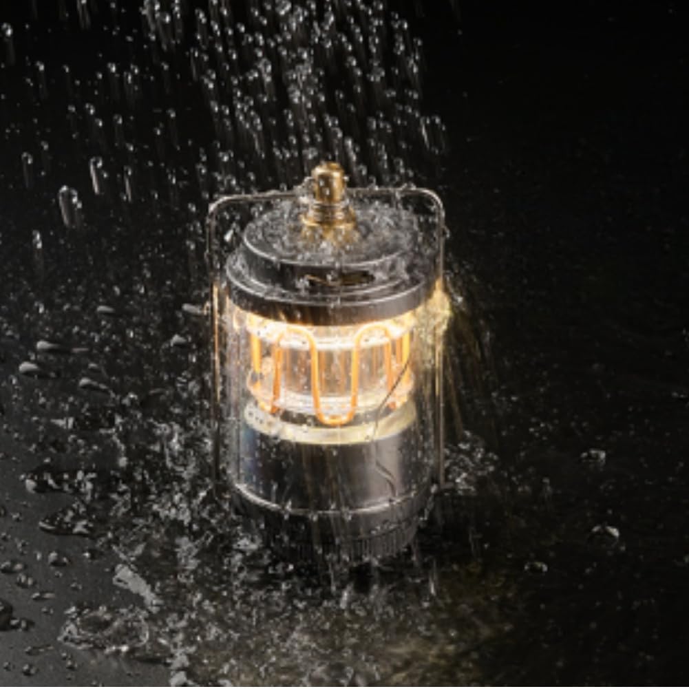 Lanterna da campeggio ricaricabile, LED IPX5 impermeabile 105H Runtime Grigio