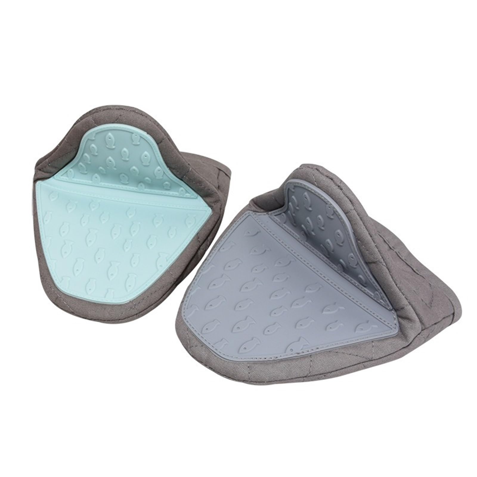 MRKU Guanti da Forno Guanti da Cucina antiscottatura multifunzionali in Silicone a Forma di Pesce Portaposate