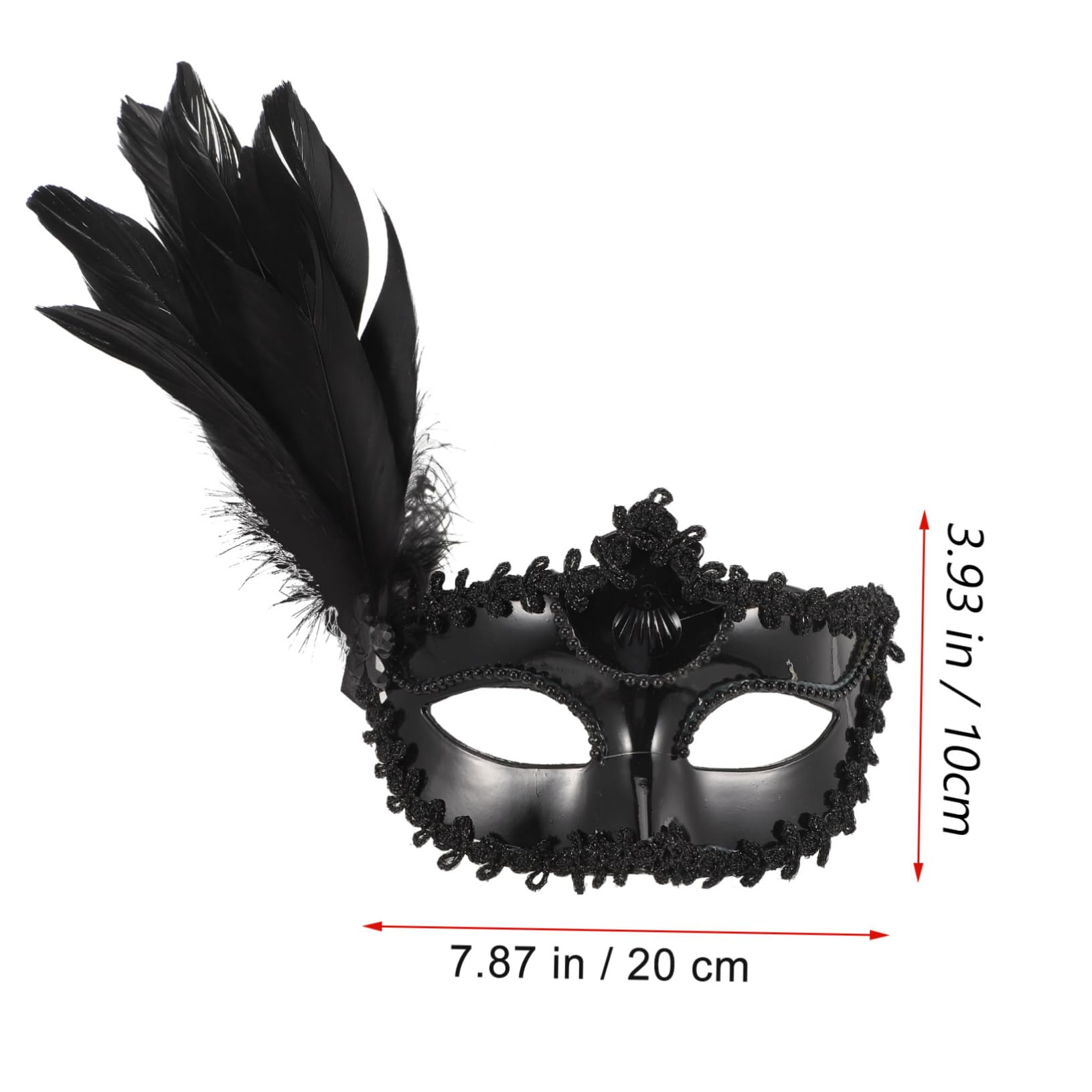 CATIEBYE 2pcs Delicate Plume Masquerade Mask for Women Elegant Carnival Masks for Halloween Cosplay Dance Shows and Themed Events