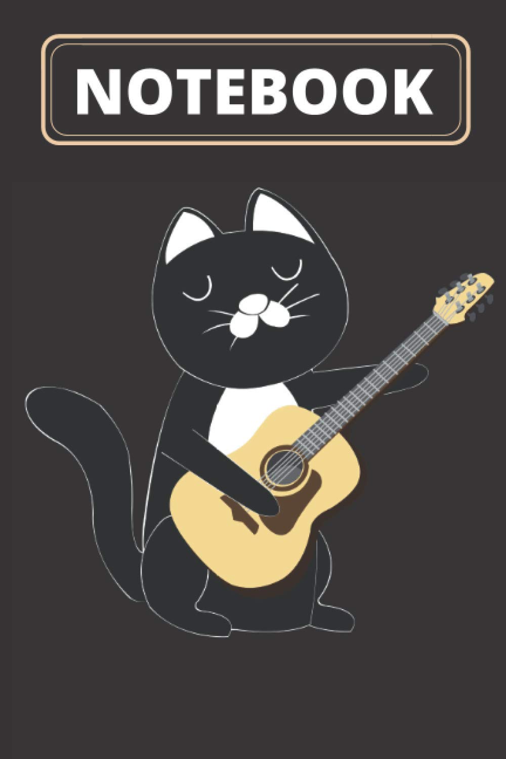 Notebook Cat Playing Guitar: Kitty Lovers Journal Cat Lovers Guitar