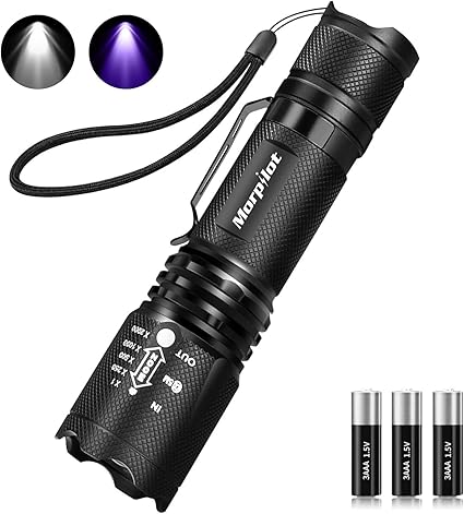 Linterna Táctica y UV 2 en 1