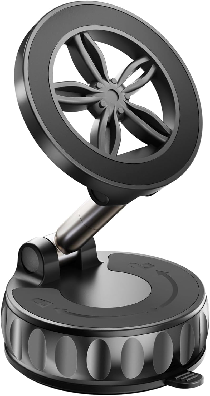 2026 Upgraded Car Phone Holder for Magsafe [125+ LB Strongest Suction & 3000gf Strongest Magnetic] 360° Adjustable Car Phone Mount, Phone Holders for Your Car for iPhone 17 Pro Max 16 15 14 13 12 Plus