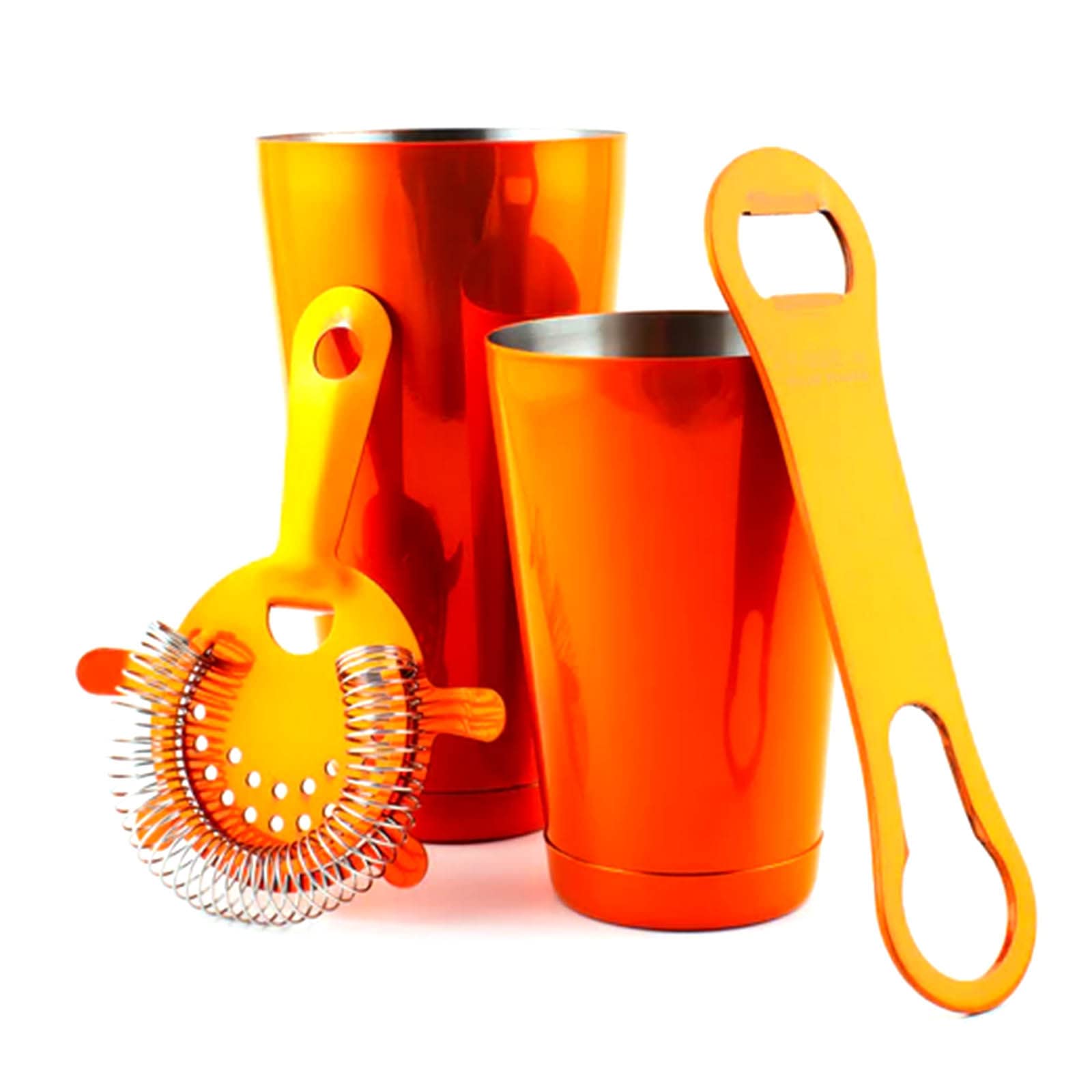 Bar Tote Set - Retro Sunset Design - Candy Orange Bar Tools