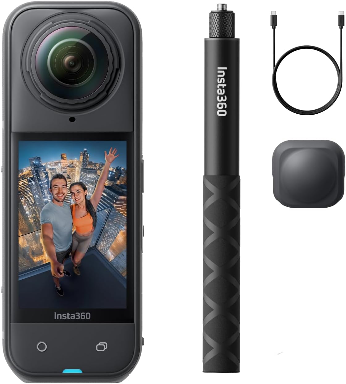 【Used by Sara Takanashi】Insta360 X5 Premium Kit | 8K compatible, waterproof, 360-degree panoramic camera | Strong against night scenes, compatible with "invisible selfie stick", hand-shake correction