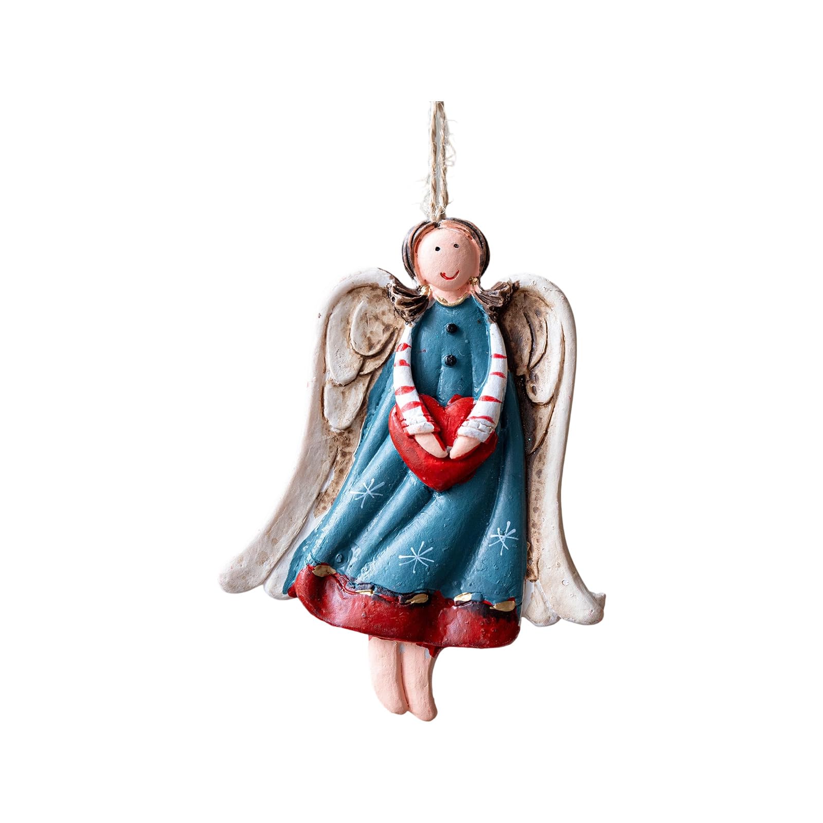Christmas Tree Ornament Resin Angel Sculptures Christmas Tree Hanging Decoration for Mantels Holiday Decorations Angel Ornament