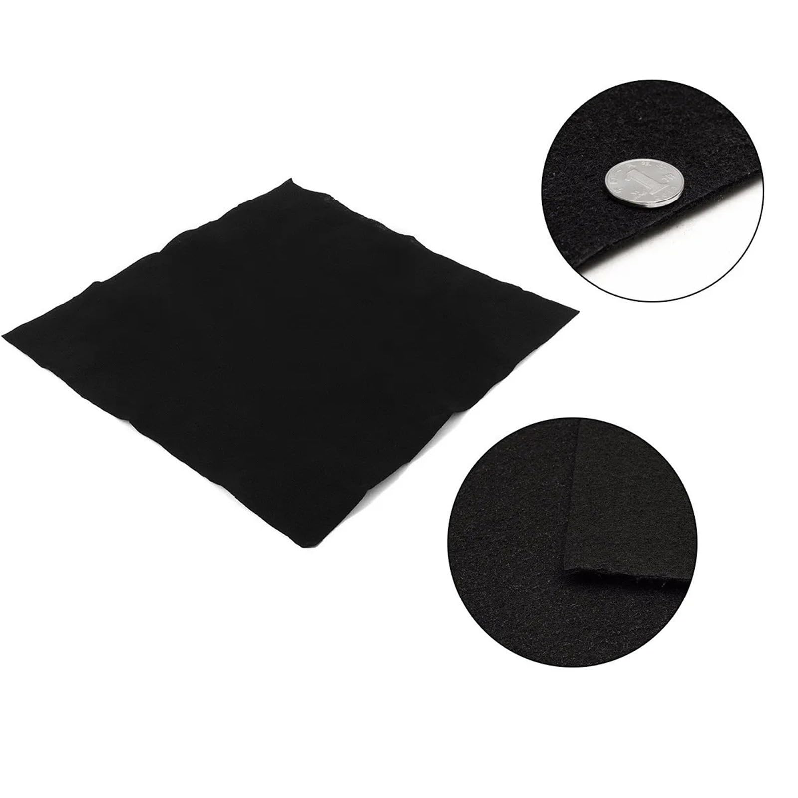 Filtro a Carboni Attivi Tessuto filtrante dell'aria HEPA a carbone attivo | Casa Nera 1x1m Spessore 3mm(10MM)