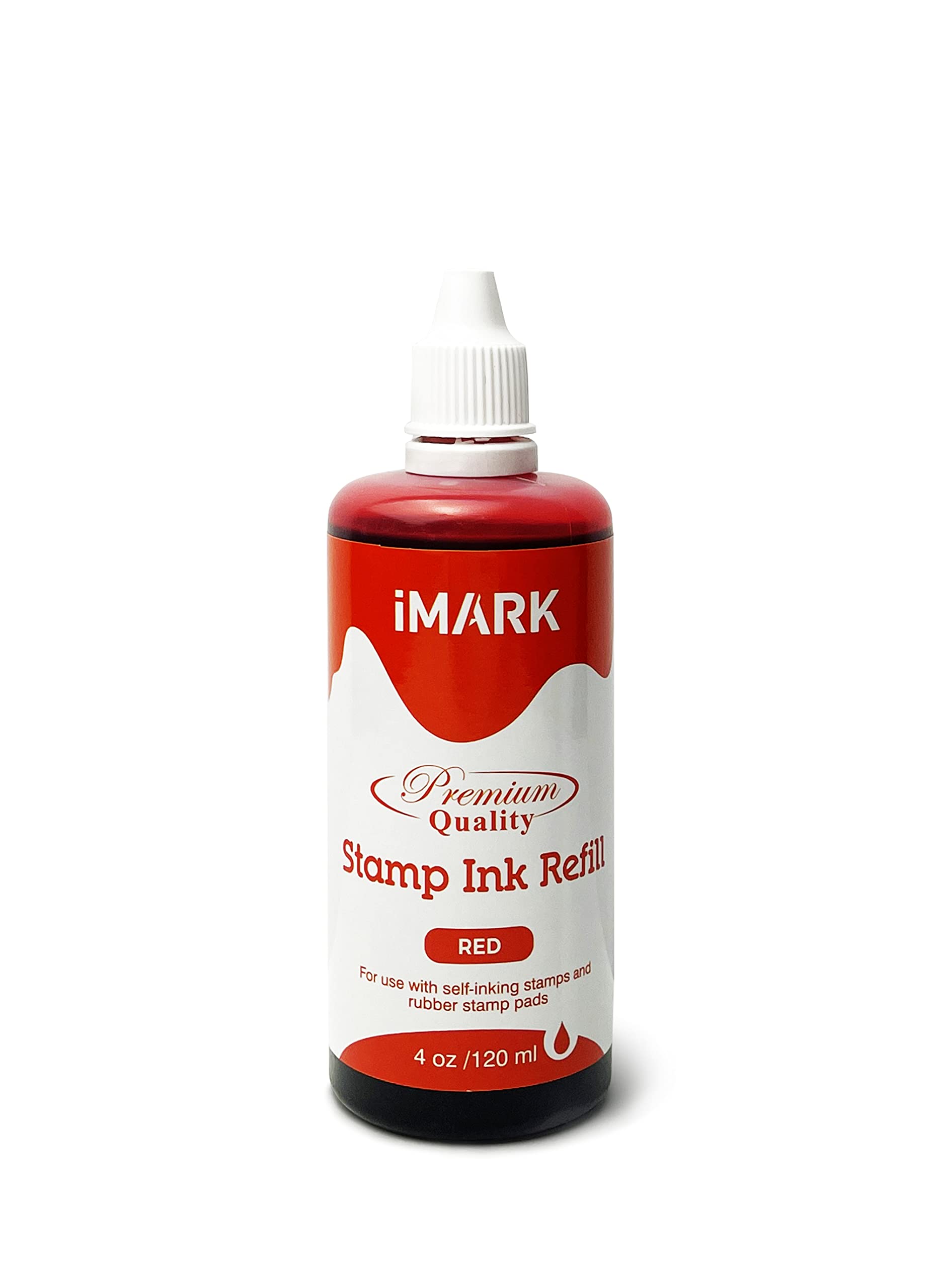 iMARK Premium Refill Ink for Self-Inking Stamps, Daters and Stamp Pads (4 oz, Red) — image 1