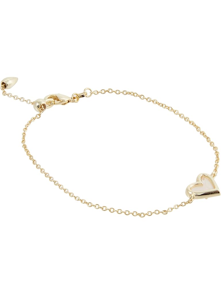 Gold Kendra Scott Ari Heart Delicate Chain Bracelet