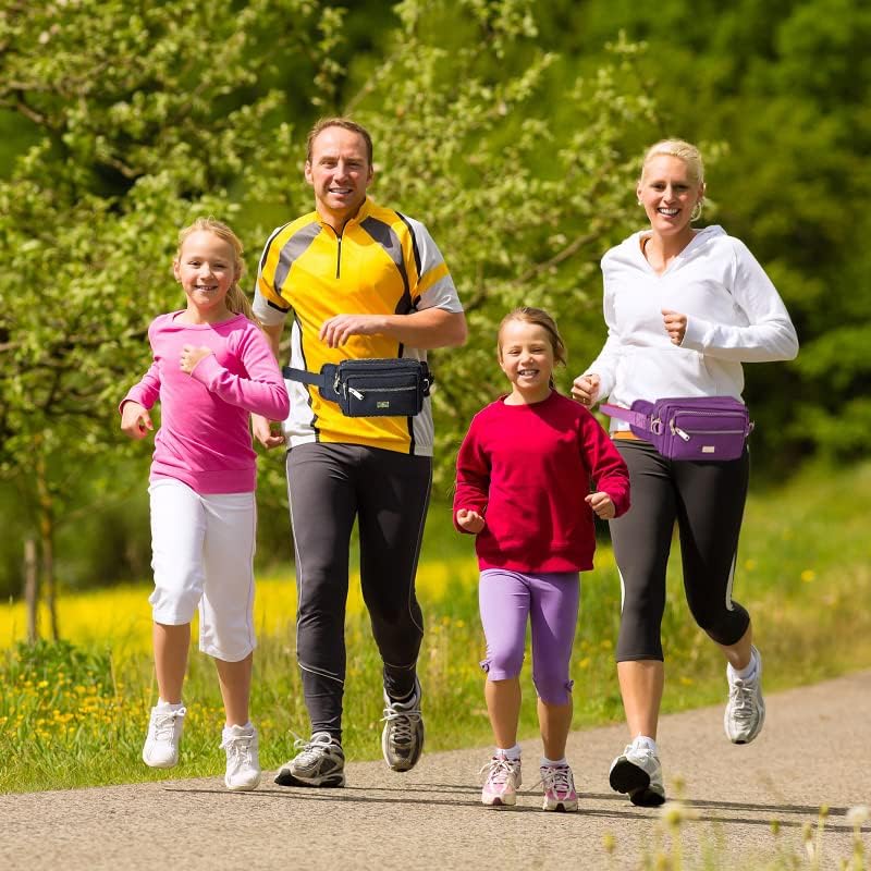 Extra Large Fashion Fanny Pack for Men Women, Waist Bag for Waterproof Hiking Running Biking Gym Outdoor Sports Travel Belt Bag (Purple) - Image 6