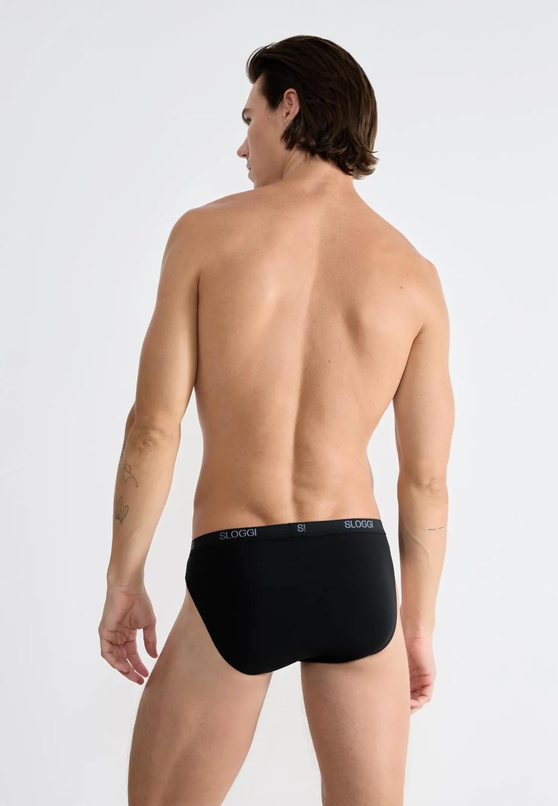 Sloggi Slip Bassi Uomo Men Basic Mini 4P, Nero 8