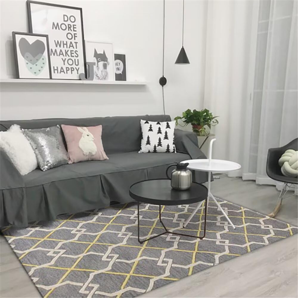 Tapis gris abstrait 120x160 cm pour sublimer une chambre d'ado fille tendance
