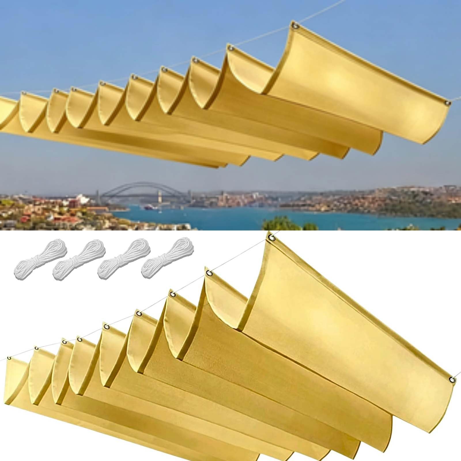 Filet d'ombrage anti-UV 98% et indéchirable pour pergola et terrasse
