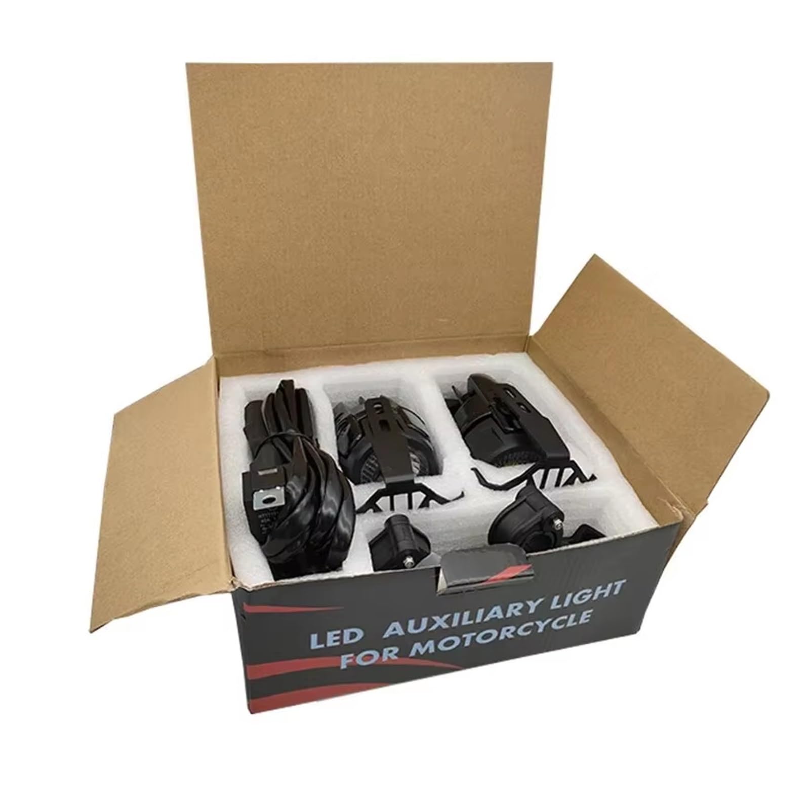 Faretti LED Moto Aggiornamento Lampada Più Luminosa Per BMW R1200GS F800GS F700GS F650 K1600 Moto Fendinebbia Luci Ausiliarie 40W 6000K Motociclo Fari(2piece light and wire)