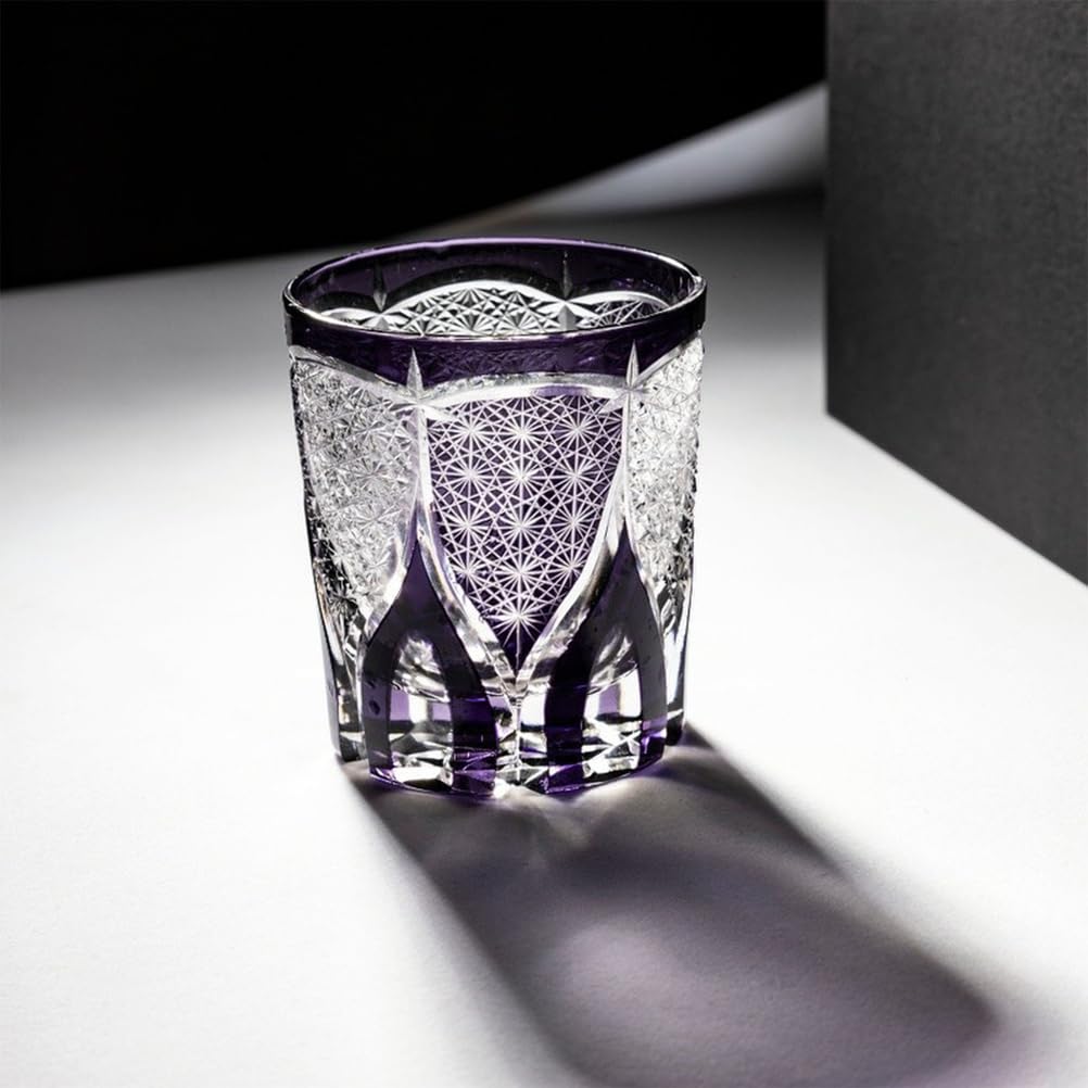 Bicchiere Da Whisky In Cristallo Tagliato A Mano Con Rete A Diamanti E Motivo Ad Arco Crea Delicata E Brillante Rifrazione Di Luce Per Degustazione Spiriti Bar Casa E Regalo Premium