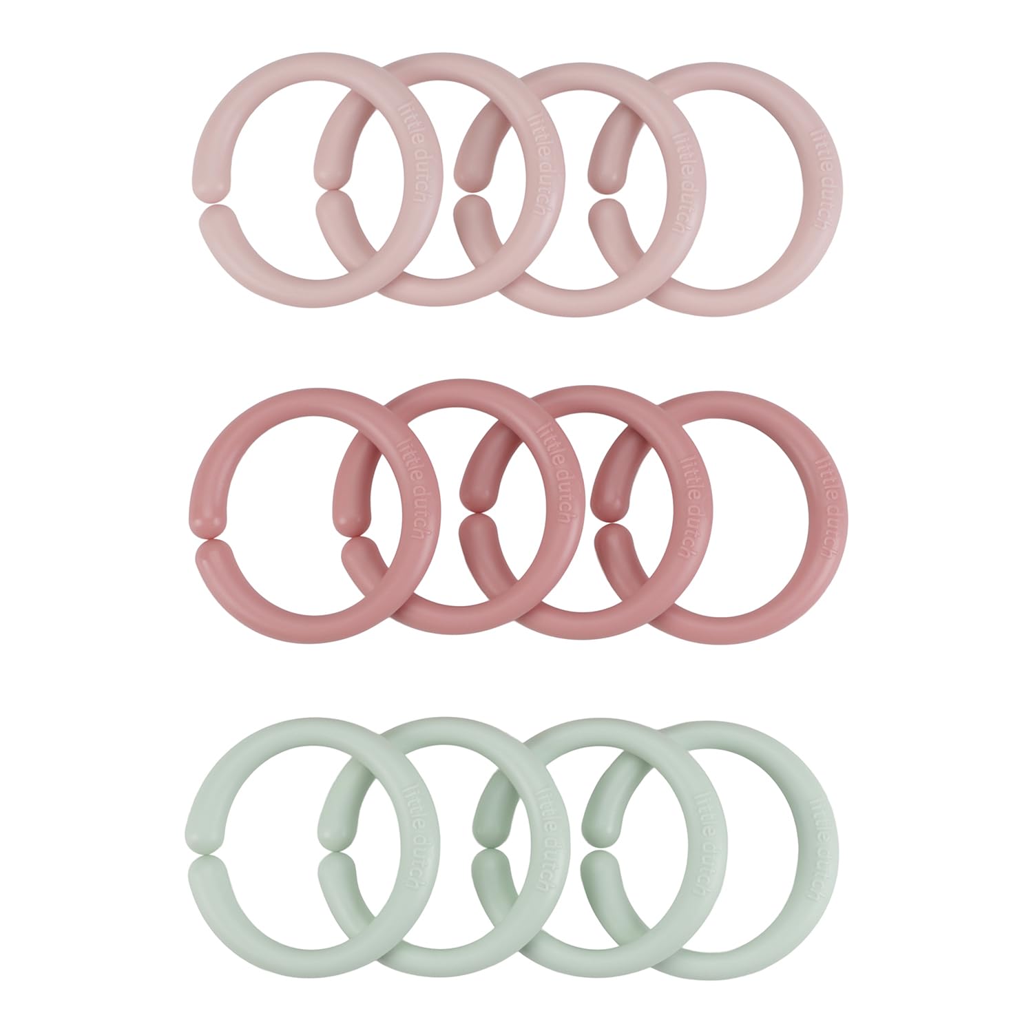 Little Dutch 4963 Juego de anillos de juguete (12 anillos), color rosa