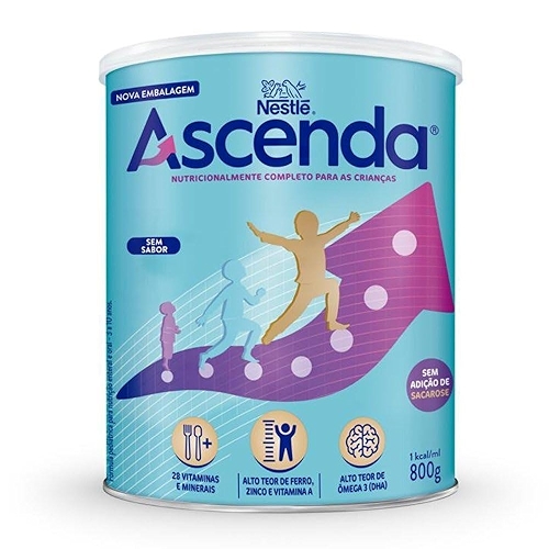 Suplemento Infantil Ascenda Sem Sabor 800G