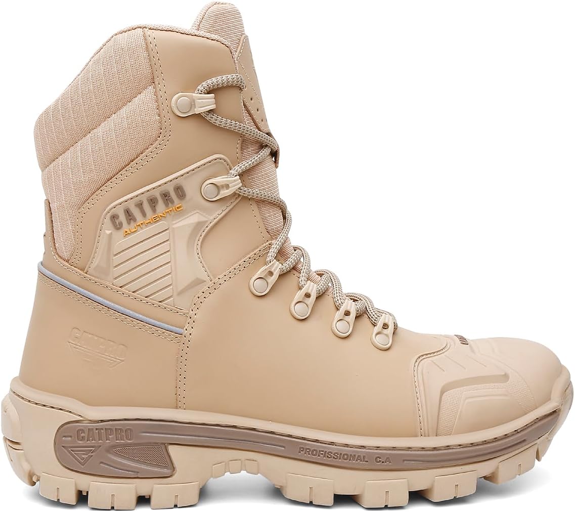Bota Tática Combat, Couro Legítimo, 18cm de Cano, Solado Antiderrapante