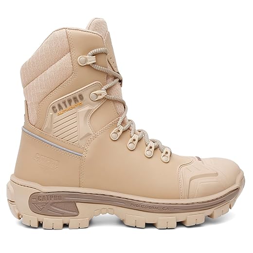 Coturno Masculino Cano Alto, Bota Militar Com C.A em Couro CatPro