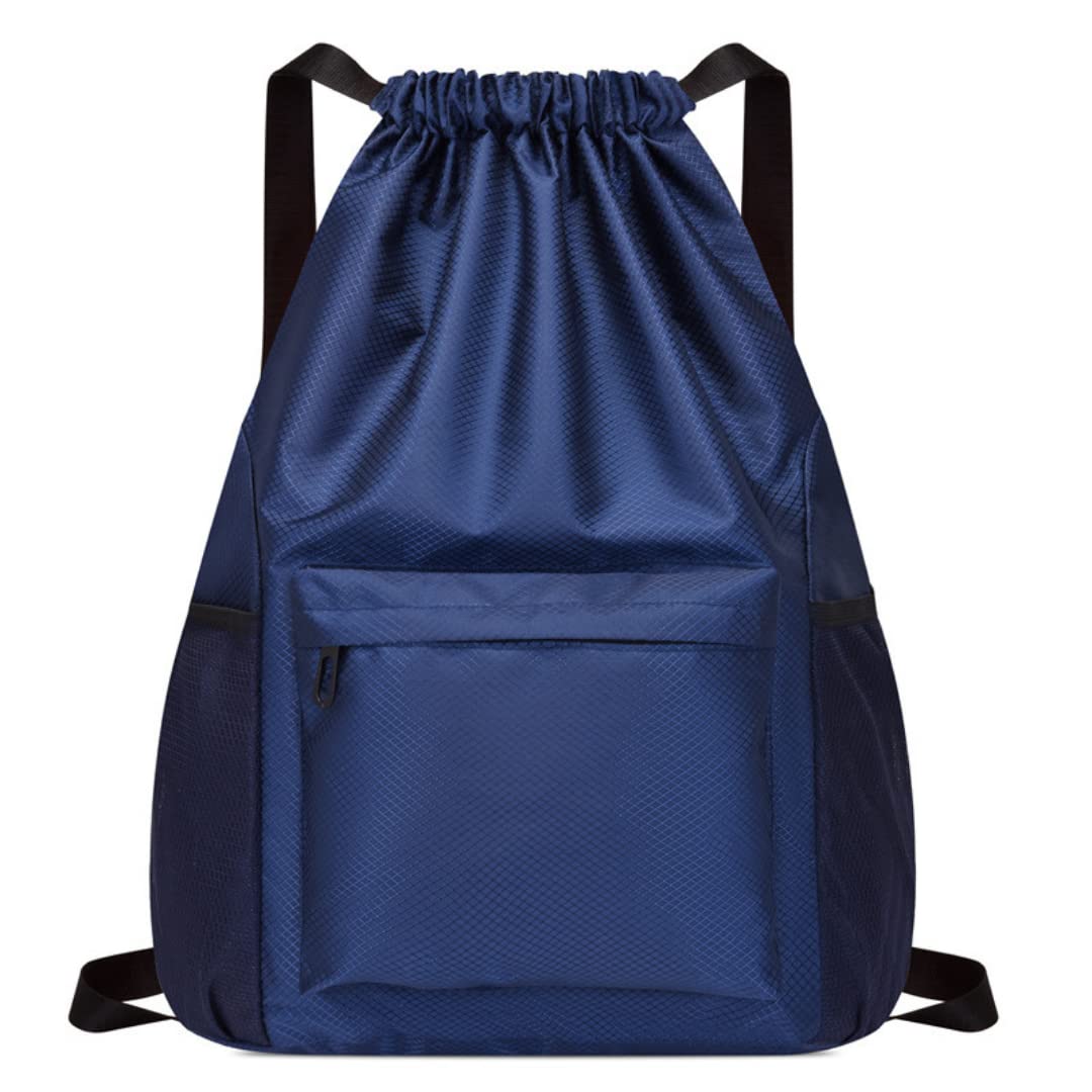 Mochila de cuerdas Bolso para deporte gimnasio yoga playa instituto moto. Mochila de tela impermeable Correa cómoda, ajustable Cuatro bolsillos Mochila de cuerda para hombre, mujer, adolescentes