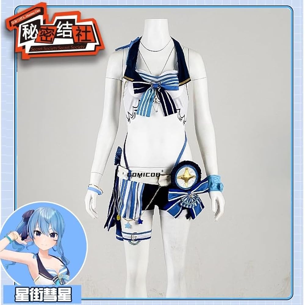 星街すいせい 2023年ホロライブサマー コスプレ衣装 Amazon.co.jp: [kumikumiCOS] Hololive summer2023 live水着 星