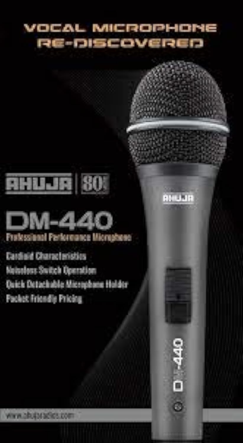 Ahuja Micrófono dinámico no direccional DM-440