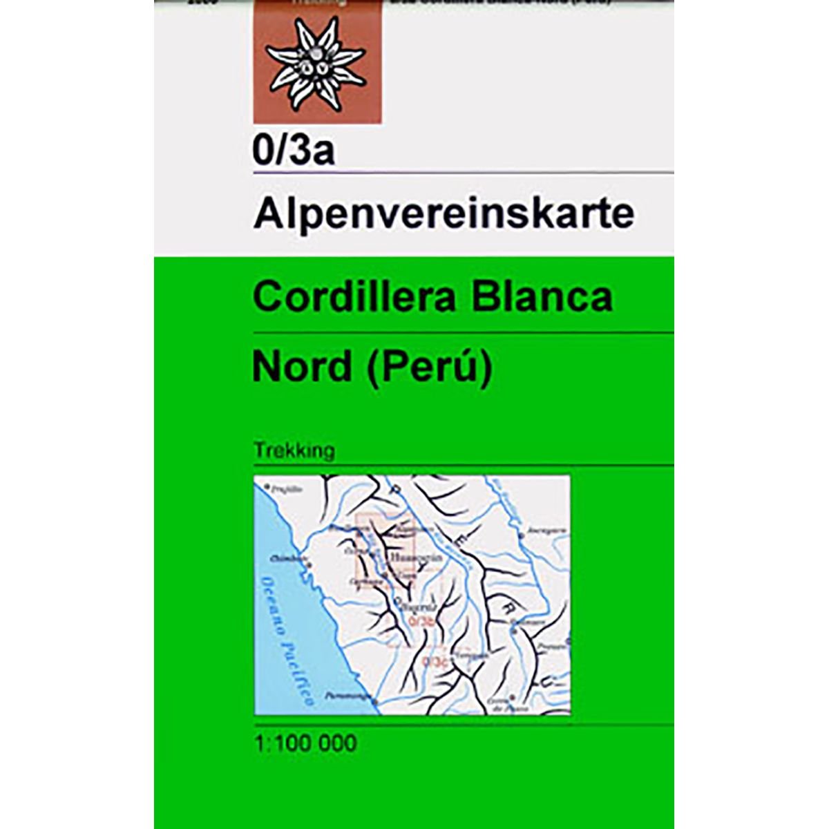 Cordillera Blanca Nord Peru (0/3a): Trekkingkarte (Alpenvereinskarte)