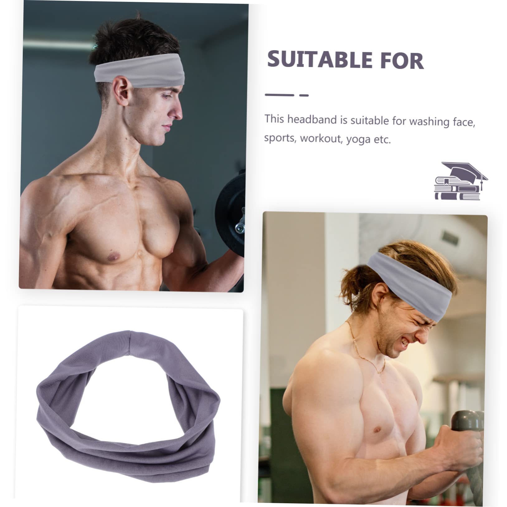 Diadema Deportiva Diademas Ajustables Diadema Deportivo Diadema Transpirable Cabello Venda Yoga Banda Absorbente De Sudor Correr Banda para El Sudor Poliéster