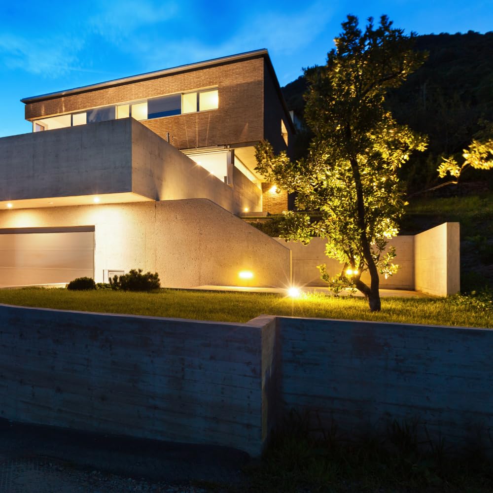 LUXULA LED Außenstrahler 200W 4000K Neutralweiß 26000lm IP65 - kompakter Fluter für Garage, Garten, Einfahrt oder Terrasse - wasserdichter LED Scheinwerfer Aussenleuchte – Gehäuse Grau