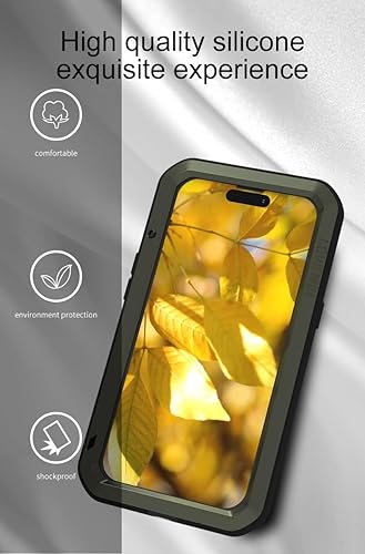 Miniatura 5 de LOVE MEI Funda para iPhone 15, deportes al aire libre, resistente al agua, militar, resistente, a prueba de golpes, polvo y suciedad, aluminio