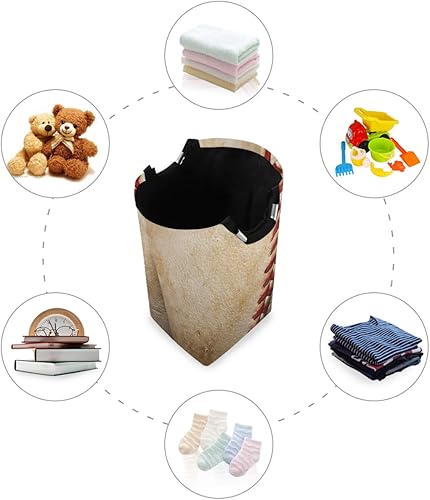 Miniatura 3 de ALAZA Cesta de almacenamiento grande con asas para pelotas de béisbol, estilo vintage, para ropa sucia, con asas, para cestas de regalo, dormitorio,
