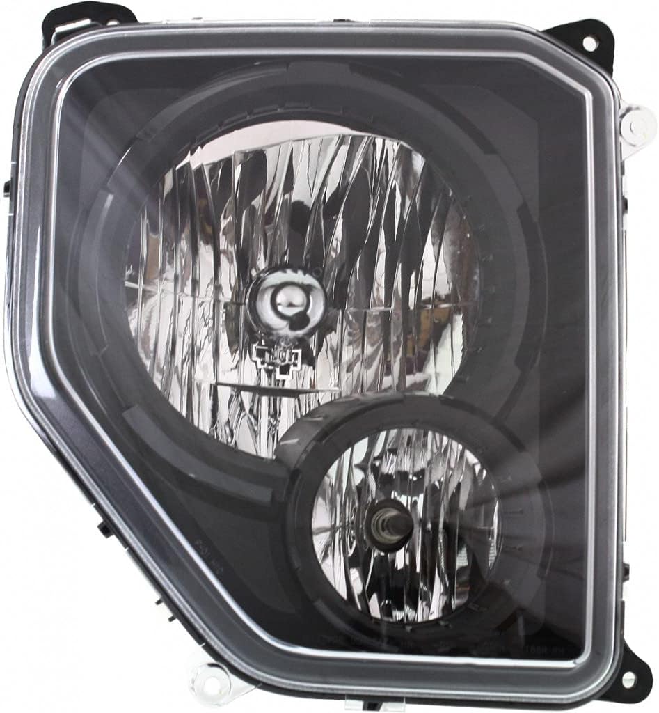 KarParts360 For Jeep Liberty 2010 2011 2012 Headlight Assembly Passenger Side | w/Black Bezel | w/Fog Light | CAPA | CH2503227 | 68079710AA