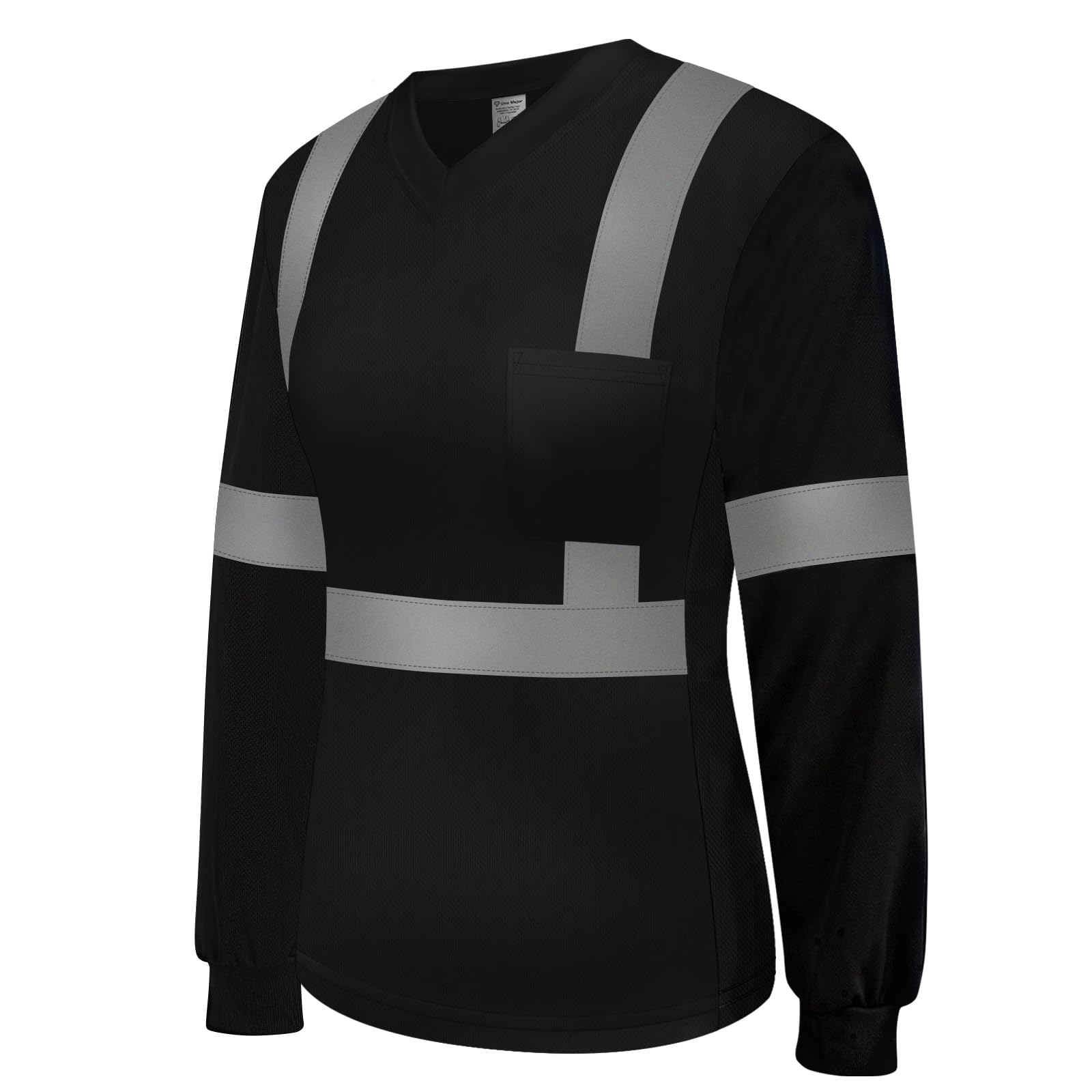 Uno Mejor Safety Shirts for Women Class 3 High Visibility Shirts, Hi Vis Reflective Shirts for Women, Long Sleeve Construction Work Shirts, Breathable