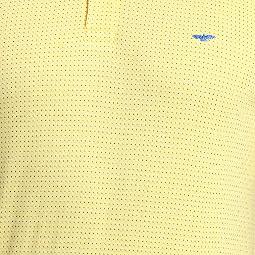 Image of Park Avenue Men's Pure Cotton Print Pattern Slim Fit Rib Collar Polo Neck Half Sleeve Casual T-Shirt