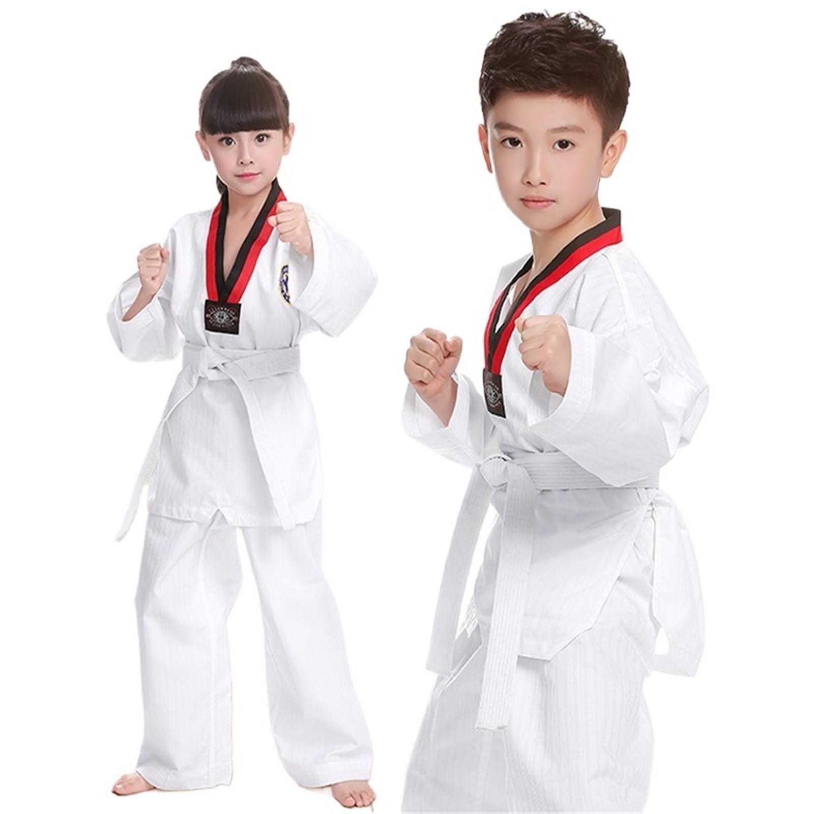 Uniforme con Cinturón Uniformes de Gi de Manga Larga, Disfraces, Ropa, Uniformes de Taekwondo, Karate, Judo, dobok.(170)