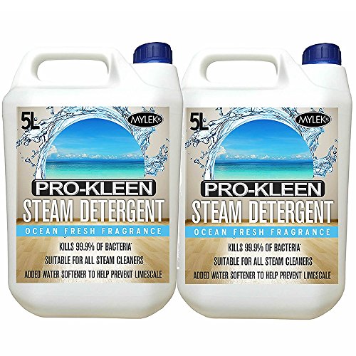 Pro-Kleen 2 x 5 litres Steam Detergent Ocean Fresh Fragrance for Steam Mops + Built in Water Softener