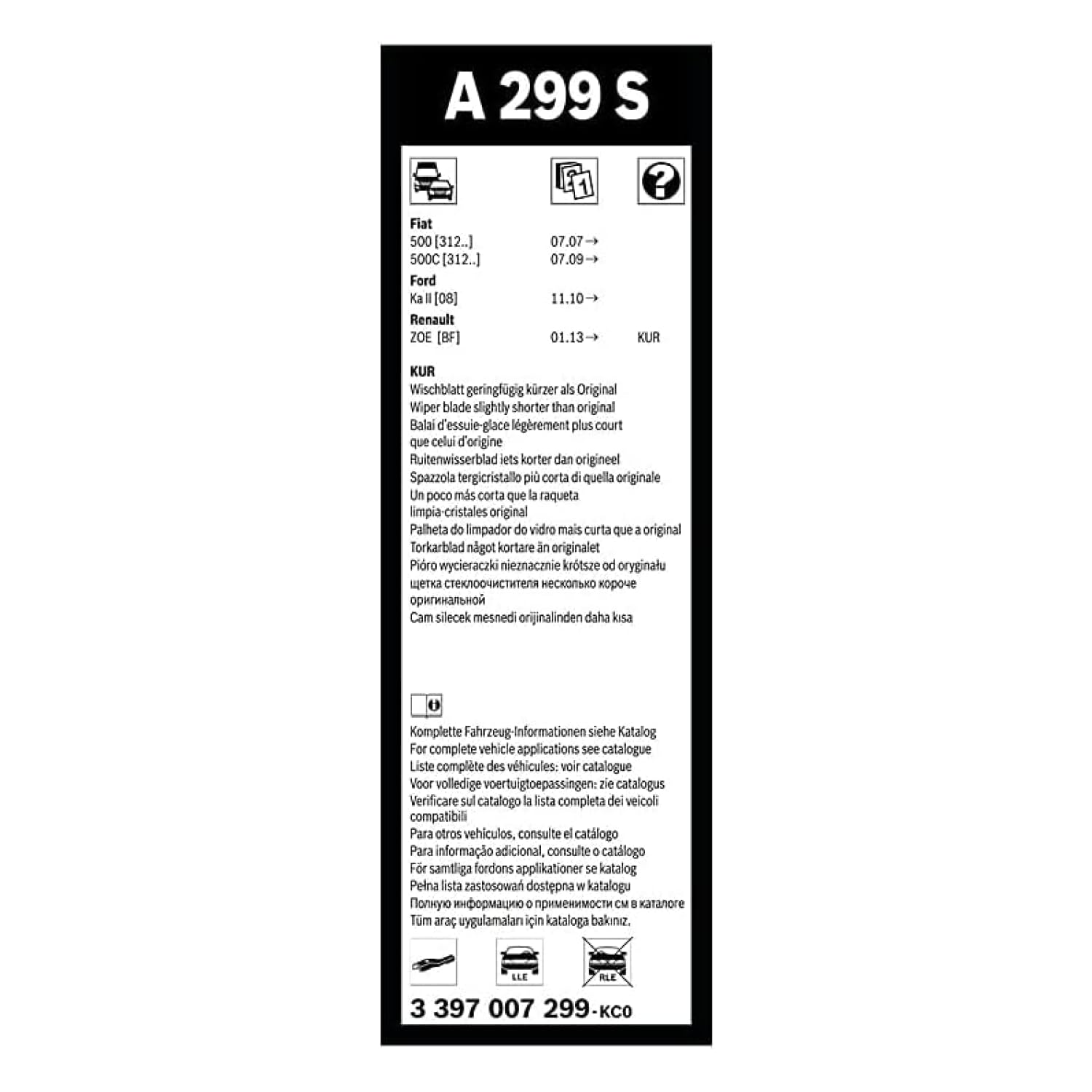 Bosch Aerotwin Aerotwin AR653S Tergicristallo Anteriore, 1 Tergicristallo di Ricambio, con Adattatore Preassemblato, 600 mm / 340 mm