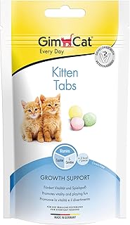 GimCat Kitten Tabs - Funktionaler Katzensnack speziell für junge Katzen ab der 6. Woche - 1 Beutel (1 x 40 g)