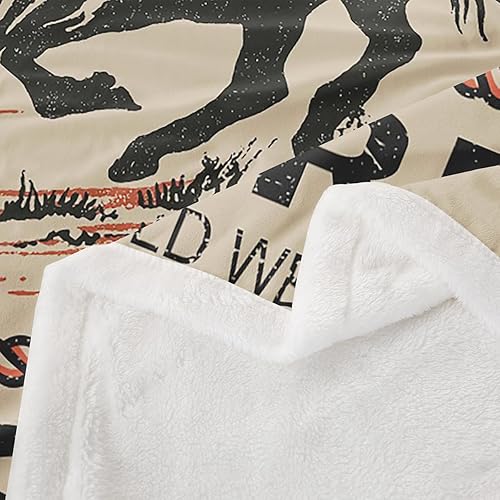 Miniatura 3 de Erosebridal Manta occidental tamaño Queen de 90 x 90 pulgadas, manta de caballo para vaquera, viaje al oeste salvaje, desierto, aventura, manta de