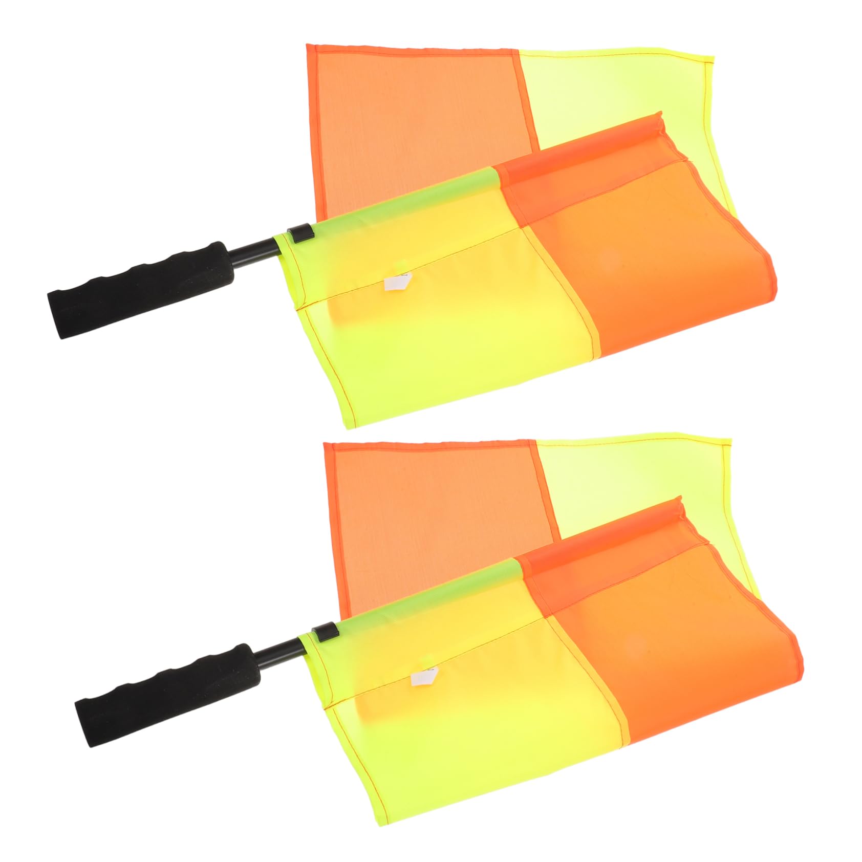 POPETPOP 2Pcs Durable Soccer Referee Flag Checkered Signal Flags for Football Matches Portable Lineman Flags for Accurate Referee Signals Essential Referee Equipment for Training