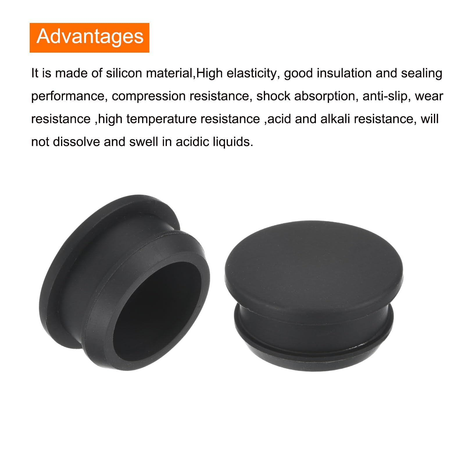 TA-VIGOR 6Pcs Silicone Snap in Locking Hole Plugs, 25mm Diameter Hole Stoppers - Image 4