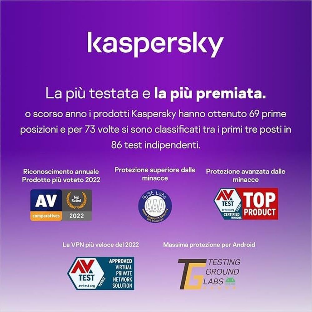 nextradeitalia Kaspersky Total Security 2026 PC/Mac/Android/iOS - 2 Anni- 10 DISPOSITIVI