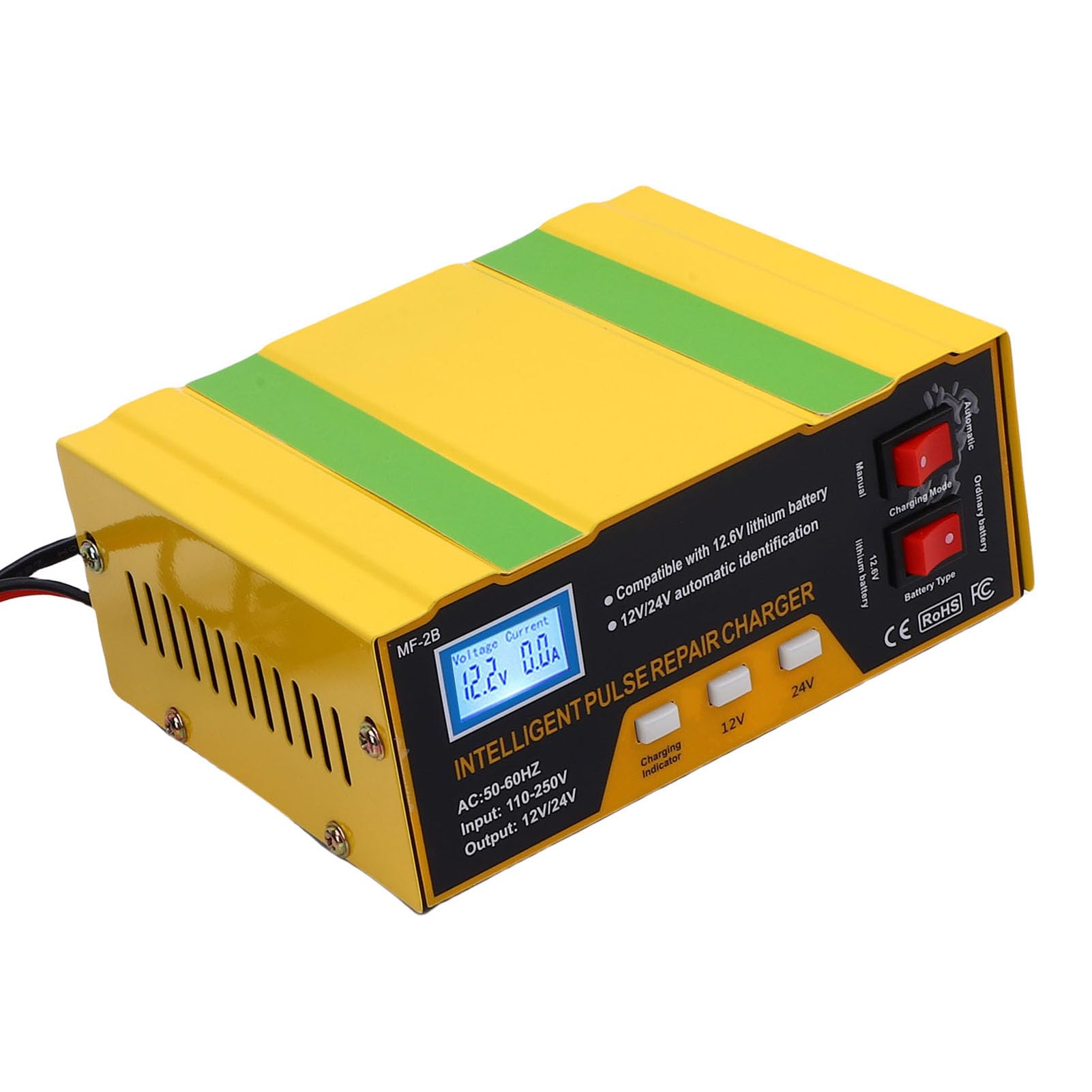 SEAFRONT Caricabatterie 12V 10A 24V 7.5A, Manutentore Automatico (Spina | Involucro in Acciaio Inox, Spegnimento Automatico Controllato da CPU, Protezione da Sovraccarico, per Batterie Al