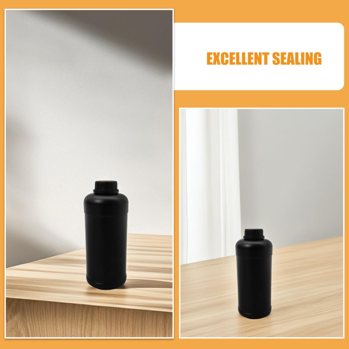 Botellas de Plástico Opacas para Laboratorio 6 Unidades de 1000Ml Tapa Segura para Almacenamiento y Dispensación de Reactivos y Muestras Químicas