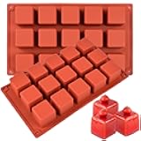 2 Pack Square Silicone Mold, Candy Chocolate Mousse Cake Baking Mold Dessert Molds for Soap,Ice cream,Truffle,Brownie
