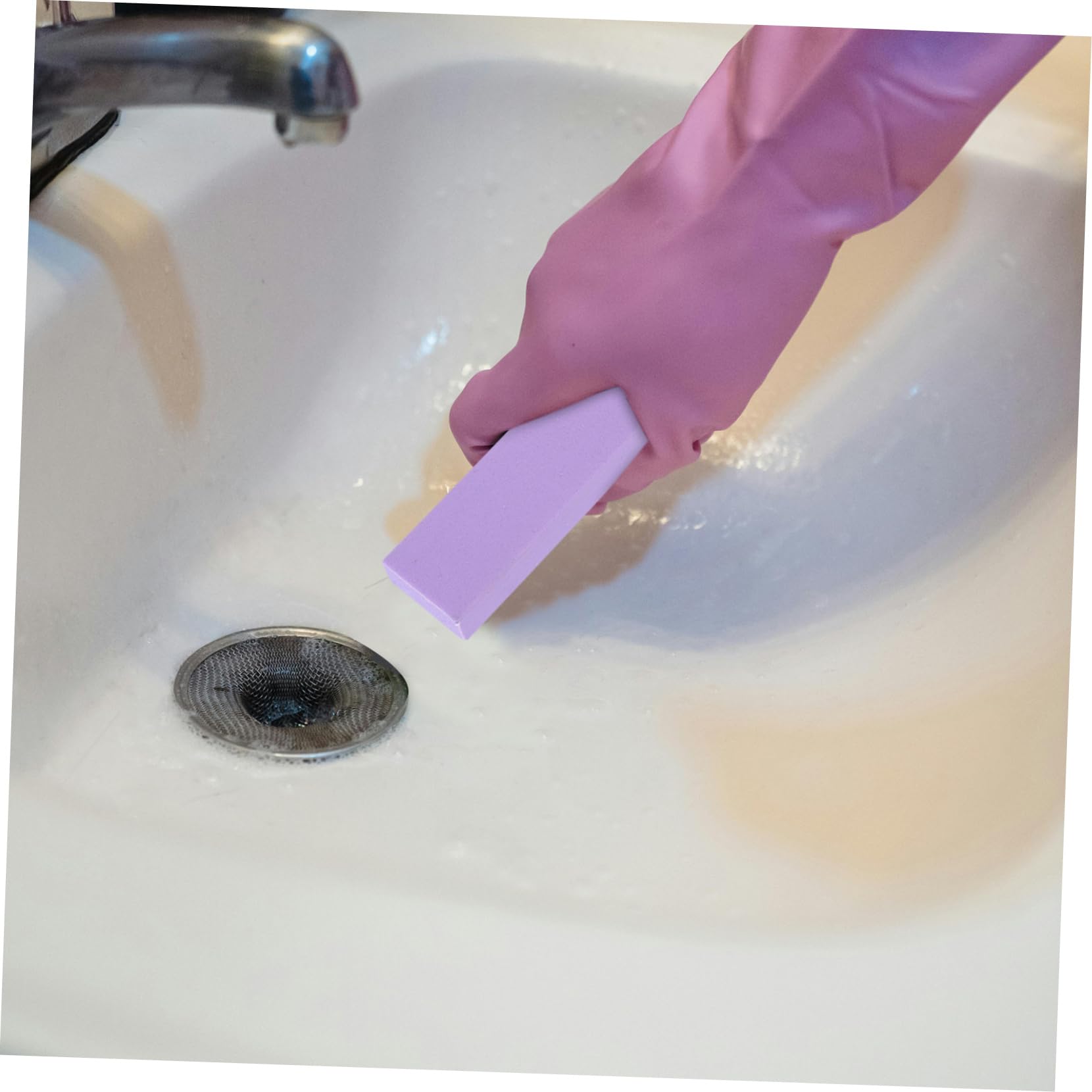 BCOATH Stainless Steel Stove Cleaner Gummy Rubber Abrasive Stone for Removing Water Spots Bathroom Stains