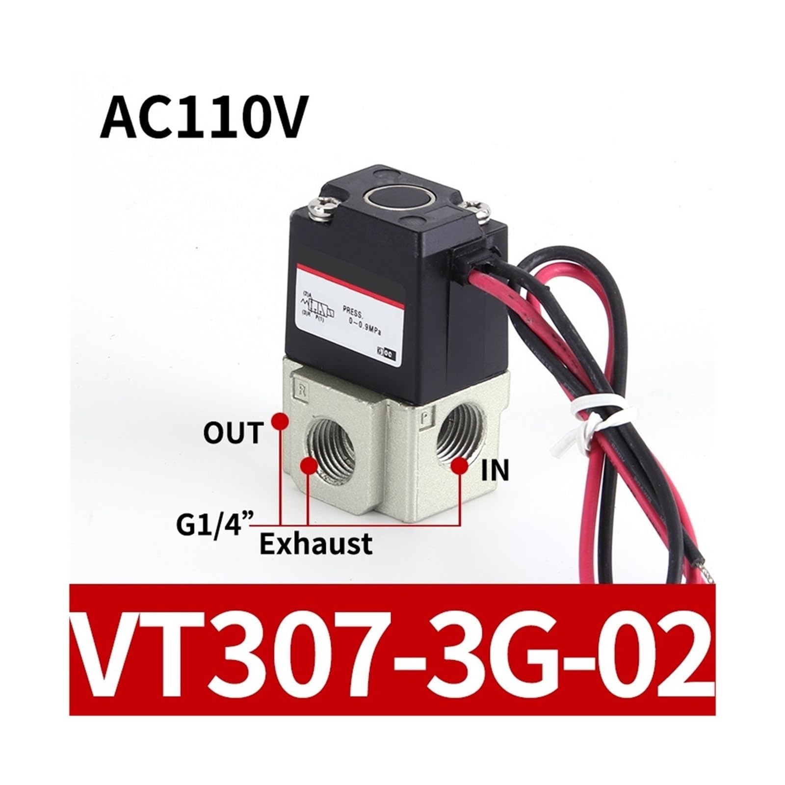 1 sztuka pneumatyczna bezpośrednio działająca VT307-3G/4G/5G/6G/4G1/5G1-01/02 elektromagnetyczna dwukierunkowa próżniowa (VT307-3G-02 AC110V)