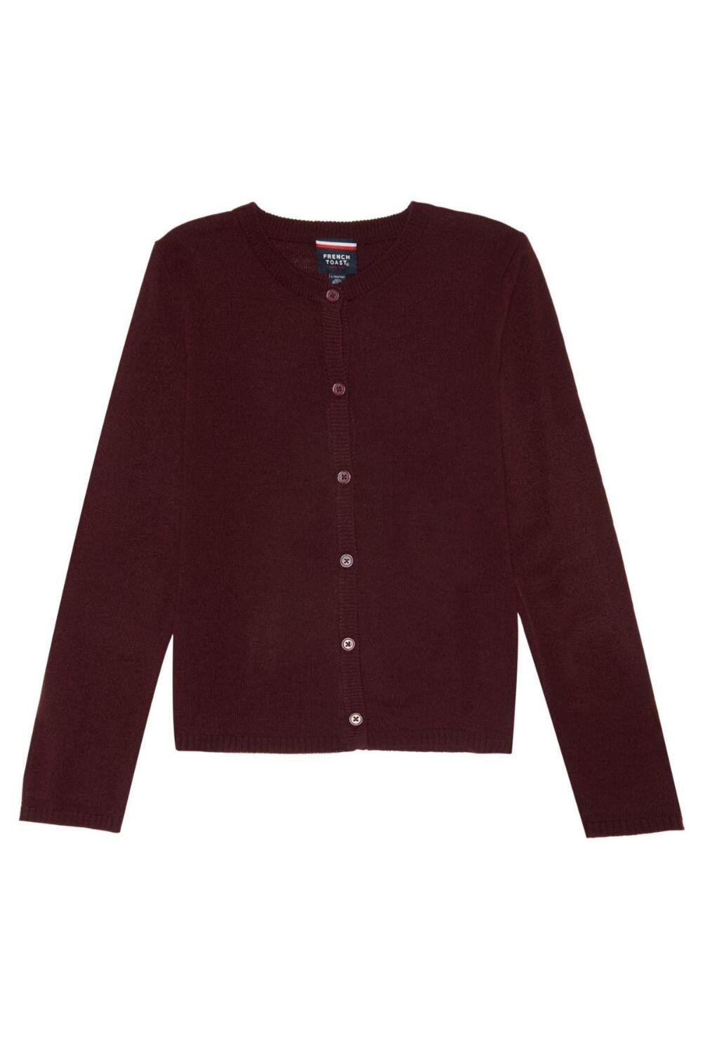 French Toast Mädchen Anti-Pill Crew Neck Cardigan Sweater Schuluniform, Cardiganpullover
