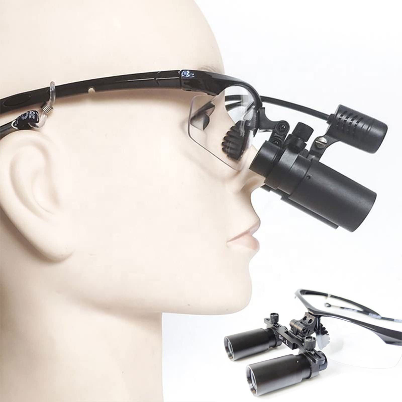 asdchZen Magnifying Glass Surgical Dental Loupe 5.0X Binocular Magnifier Loupes Ent Dental Plastic Surgery Ophthalmology Pet Beauty